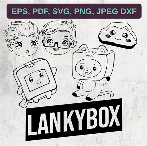 LankyBot Coloring Page. . Lankybox colouring pages